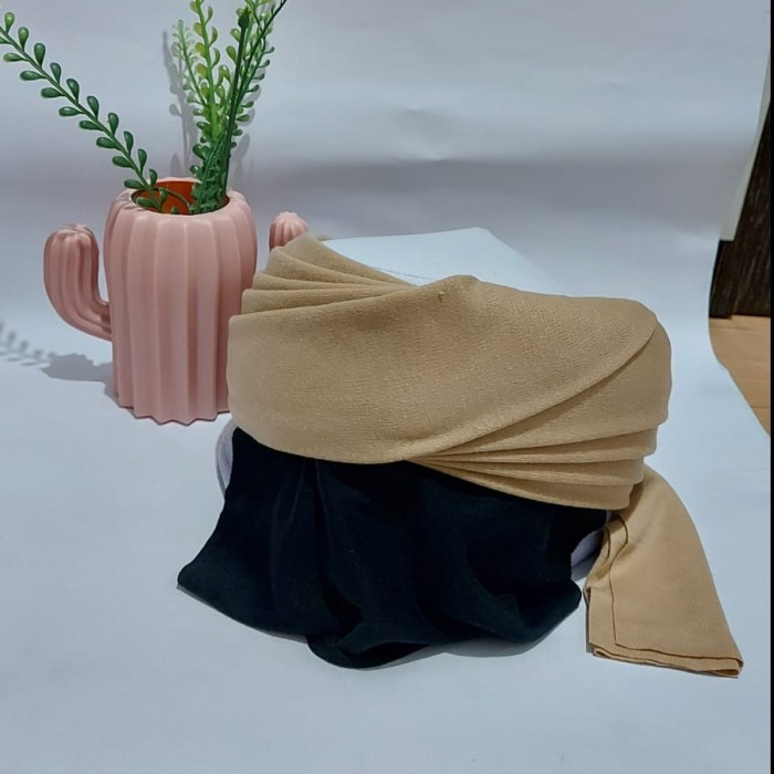 Sorban PECI IMAMAH PERMANEN 3 METER I SORBAN KEPALA IMAMAH PERMANEN - Putih Coksu, 7 motif halus ara