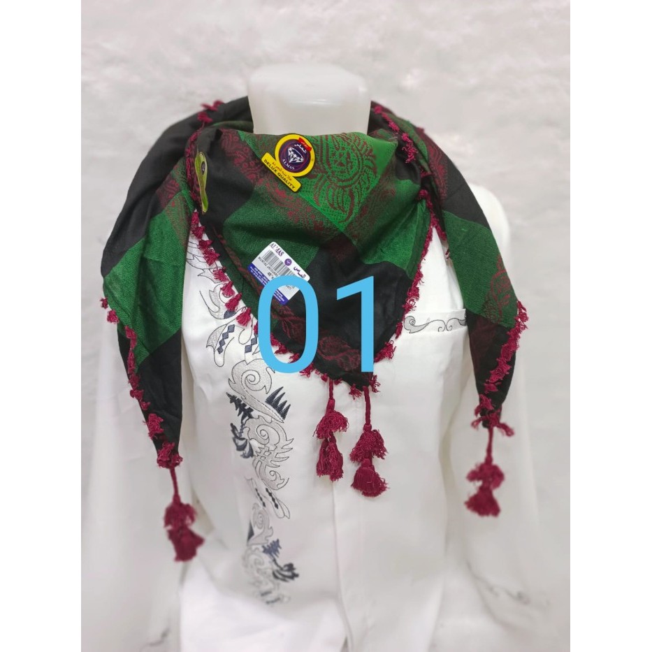 Sorban sorban almas jaquard sorban almas mumtaz - 01 halus arab panjang