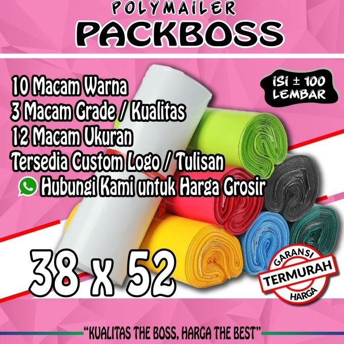 

Sale Polymailer Packboss 38X52 Isi 100 *Kualitas Boss * Harga Termurah*