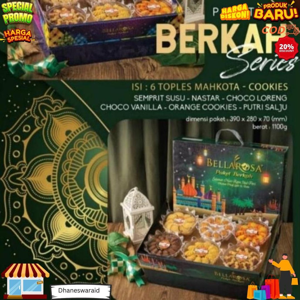

Bellarosa Paket Kue Kering Berkah Isi 6 Toples Best Seller D Best Seller