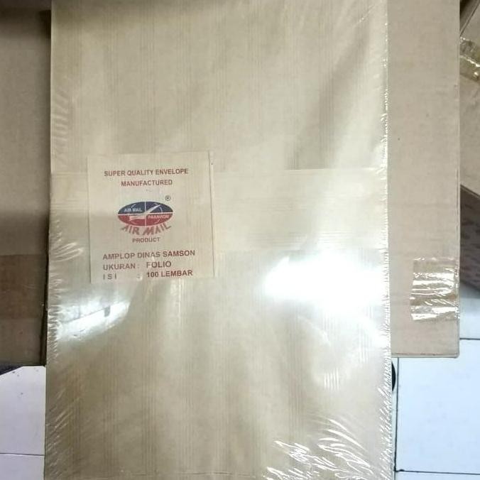 

Sale Amplop Coklat Samson Folio Airmail / Pak 100 Lembar