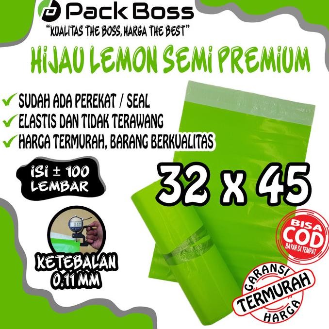 

Sale 32X45 Hijau Lemon Semi Premium Polymailer Packaging Online Ada Perekat