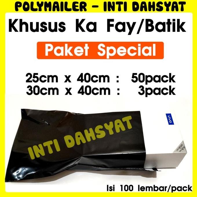 

Sale Paket Polymailer Hitam 25X40 Dan 30X40 Ka Fay Batik