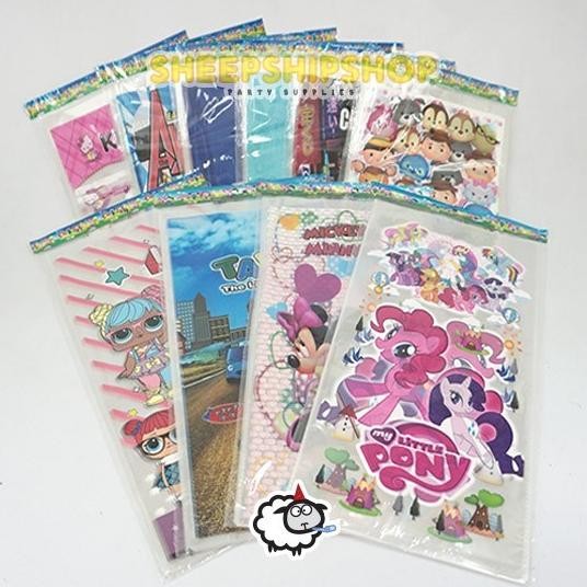 

@=@=@=@=] Plastik Bingkisan OPP Tanggung Karakter Anak 20x40cm Frozen Mickey dll