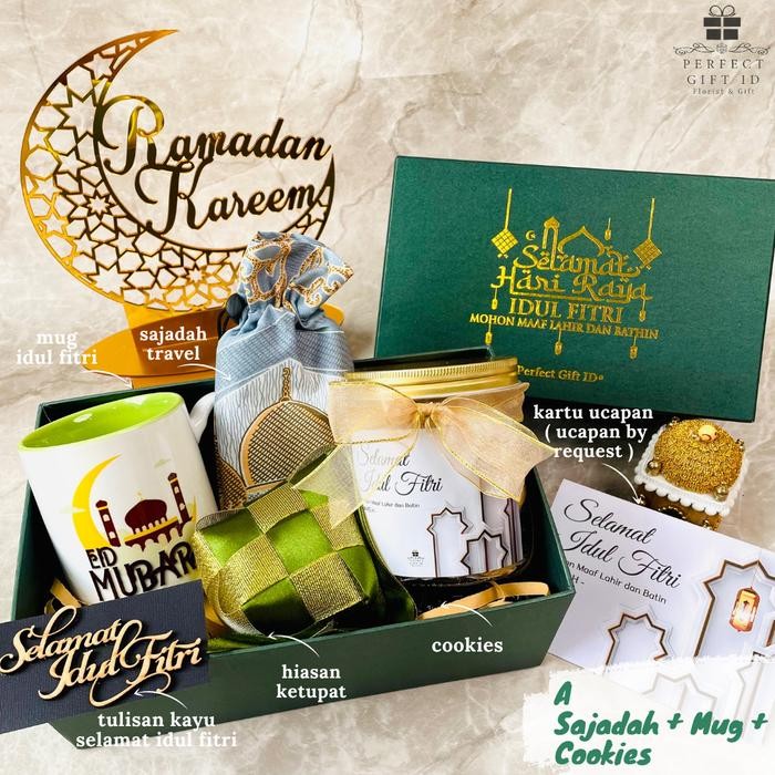 

New! Hampers Lebaran Ramadhan Idul Fitri Paket Eid Mubarak Sajadah Mug - A Lebaran