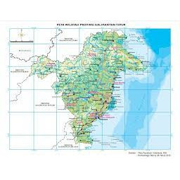 

Peta Kalimantan Timur ukuran 72 x 102