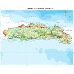 

Peta Gorontalo ukuran 72 x 102