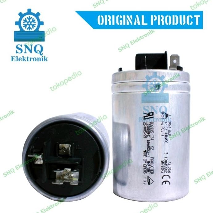 Capasitor EPCOS 35+2 uf 440VAC / Kapasitor AC Epcos 35/2uf (mikro)