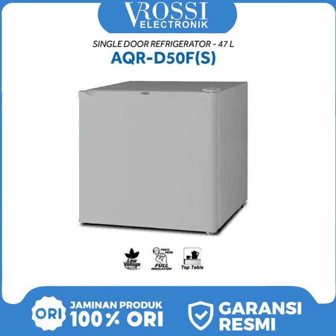 Aqua Japan Kulkas Portable Mini Bar AQR-D50F 47 Liter - Silver