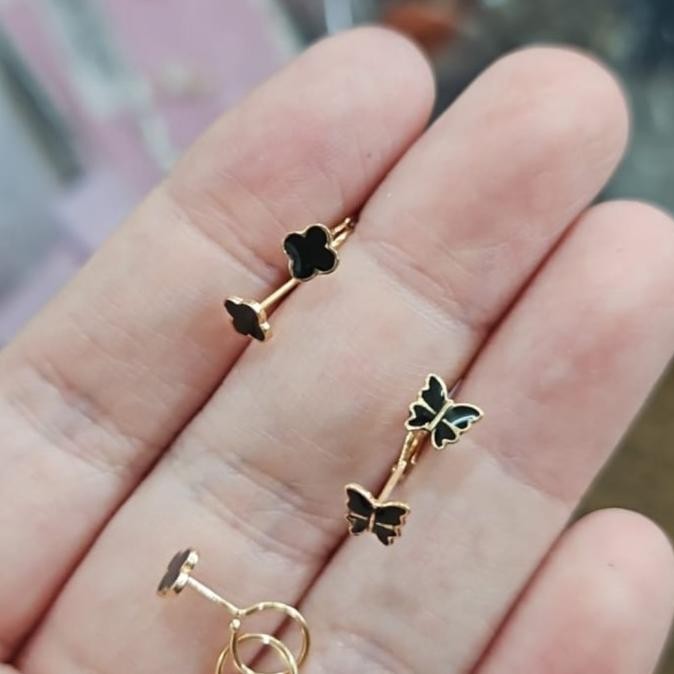 anting toge tauge giwang kupu butterfly emas asli 375 8k murah kado