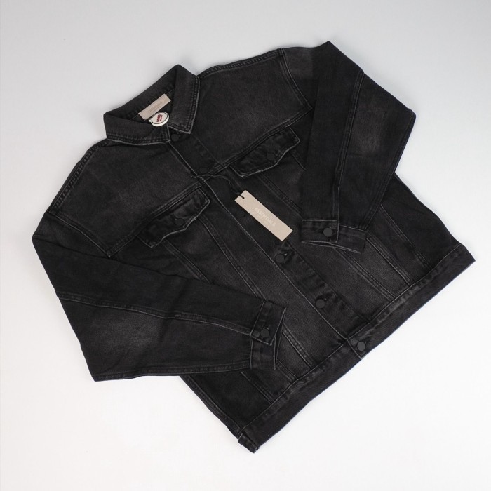 Fear Of God FOG Essentials SS22 Denim Jacket Faded Black