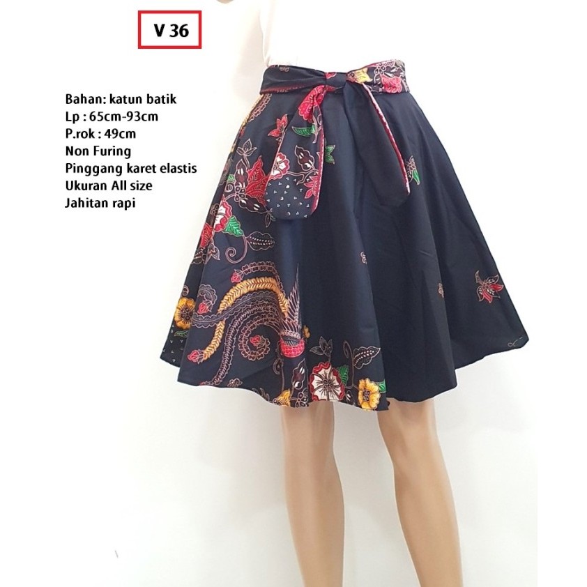 Bawahan Batik Rok Klok Batik Pendek Talita TL33A