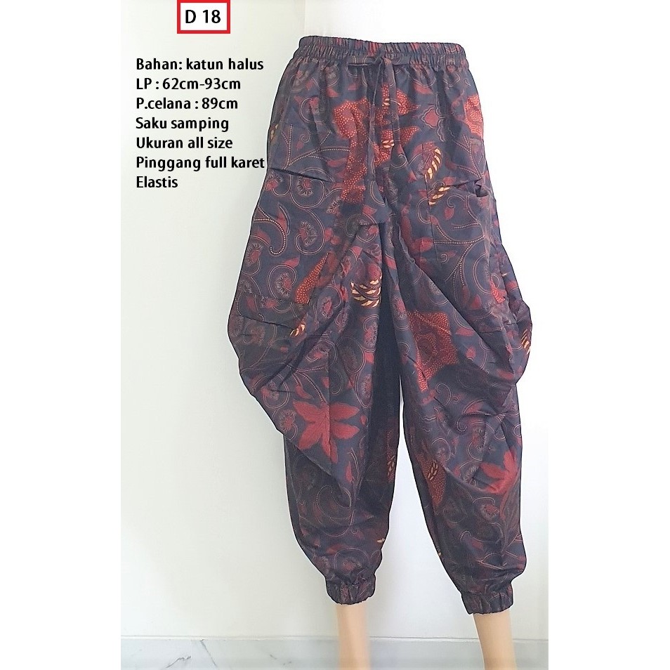 Bawahan batik Celana Batik Kulot Panjang Aladin Celana Harem