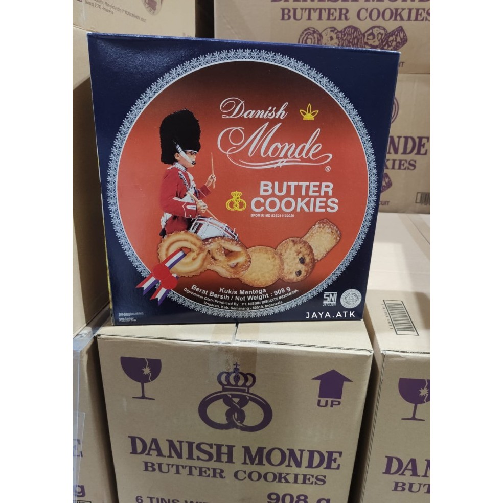 

BISKUIT KALENG MONDE BUTTER COOKIES 908 GR BLUE SHELL BESAR