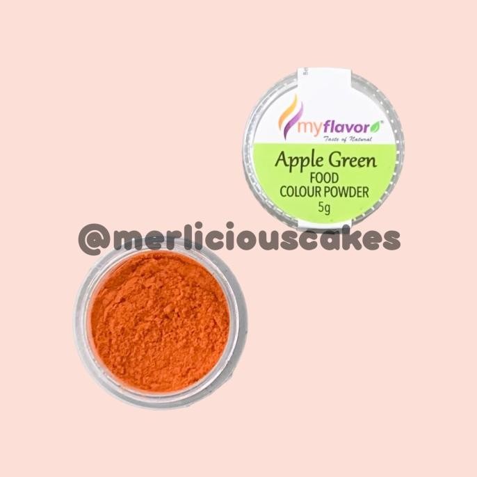 

```````] Apple Green Food Colour Powder My Flavor Pewarna Makanan Bubuk 5 Gram