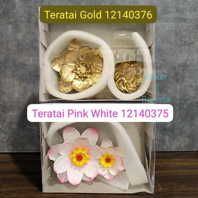 

&<&<&<&] Gumpaste Bunga Teratai Pink/ Gumpaste Bunga Teratai Gold Hiasan kue