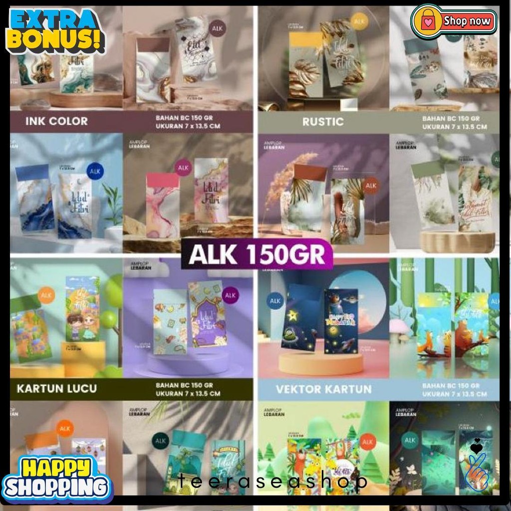

Amplop Lebaran Murah (Isi 100Pcs) | Bahan Aster 150Gr | Isi 4 Desain (Sesuai Tema) | Grosir Amplop Terlaris! Produk Ini Banyak Dicari