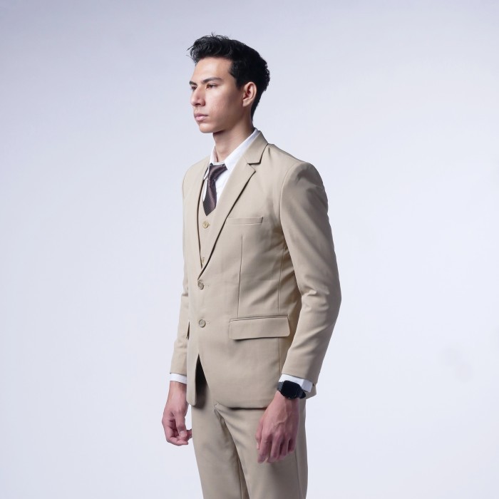 Mubeng Elegant Jas Slimfit Cream