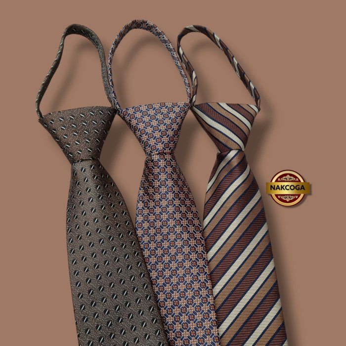 dasi coklat pria polos dasi pria instan langsung pakai