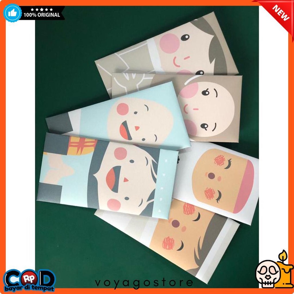 

6 Pcs Amplop Lebaran Idul Fitri Lucu / Amplop Thr Lebaran Karakter Anak Ready Stock Diskon