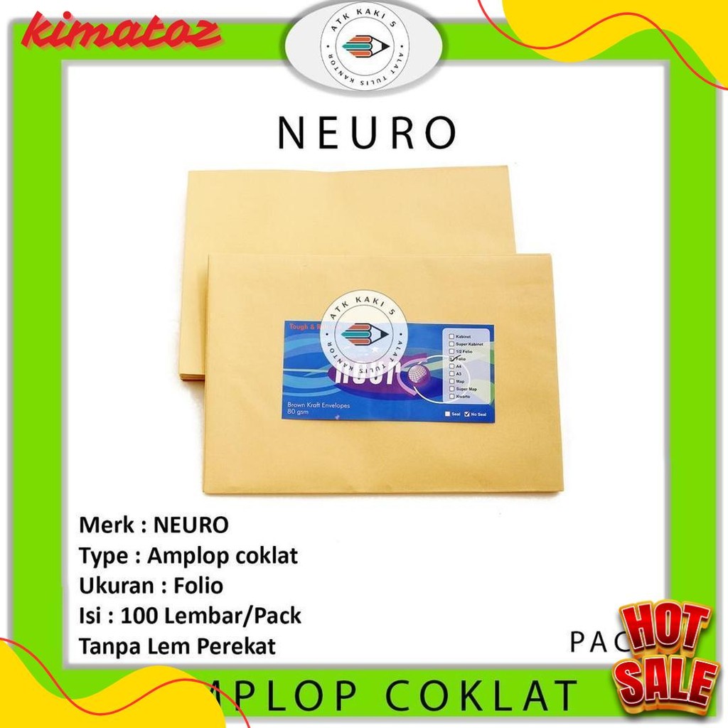 

Neuro - Amplop Coklat Ukuran Folio Non Seal - Pack Flash Sale! Diskon Hingga 70%