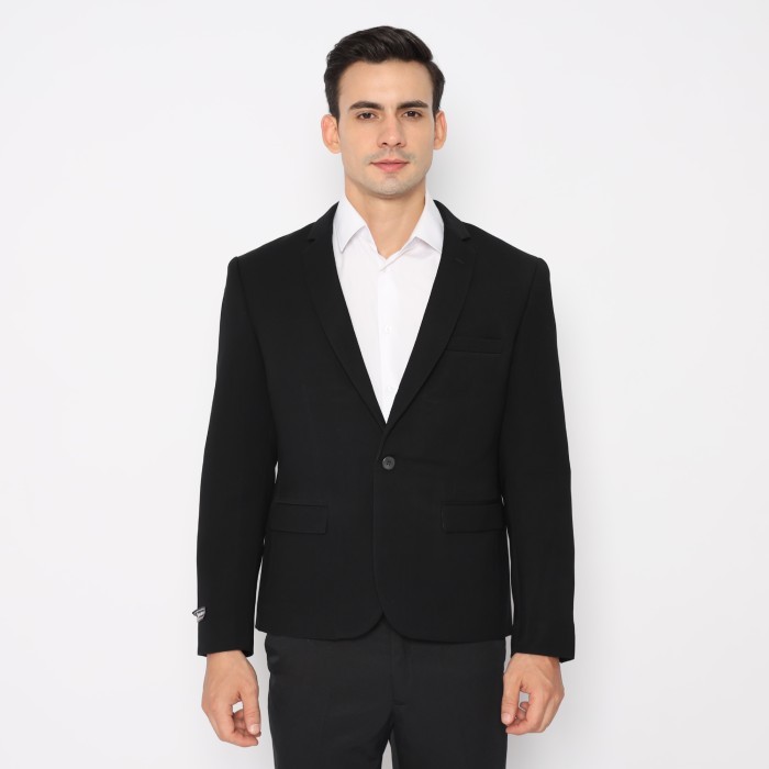 Jas Formal Pria Jet Black Hitam Pekat (J 952 01 JB) Andre Laurent