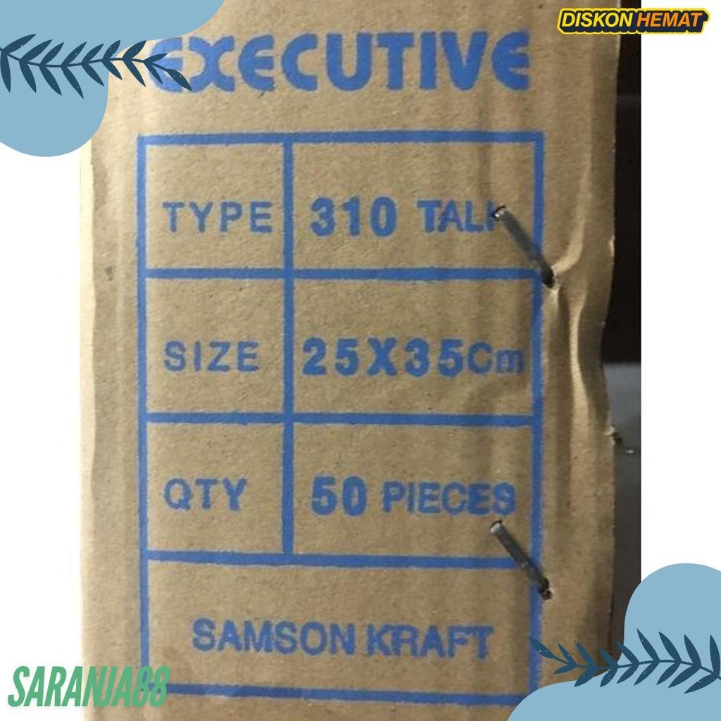 

[50 Pcs] Amplop Coklat Folio Tali Airmail 310 Executive Diskon Setengah Harga