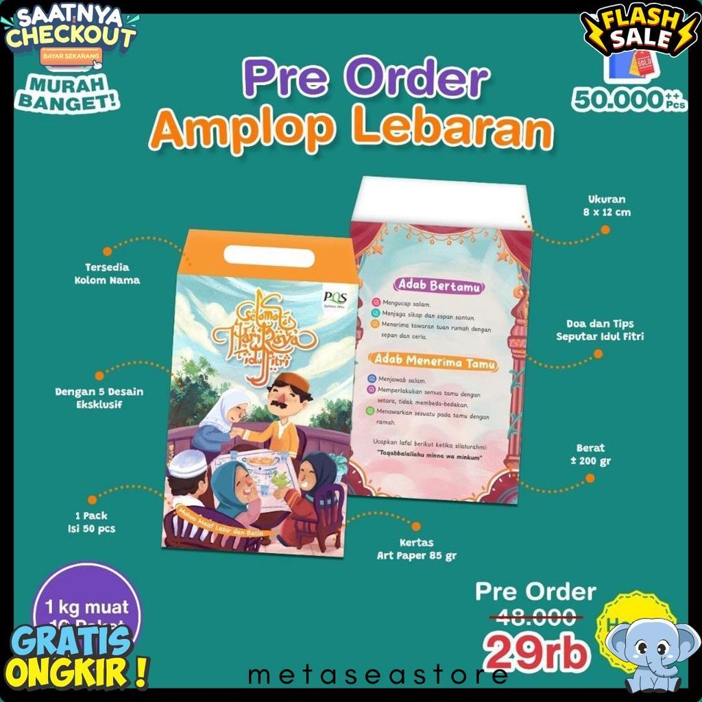 

Amplop Lebaran 2025 - Isi 50Pcs [Pustaka Hulwah] Diskon