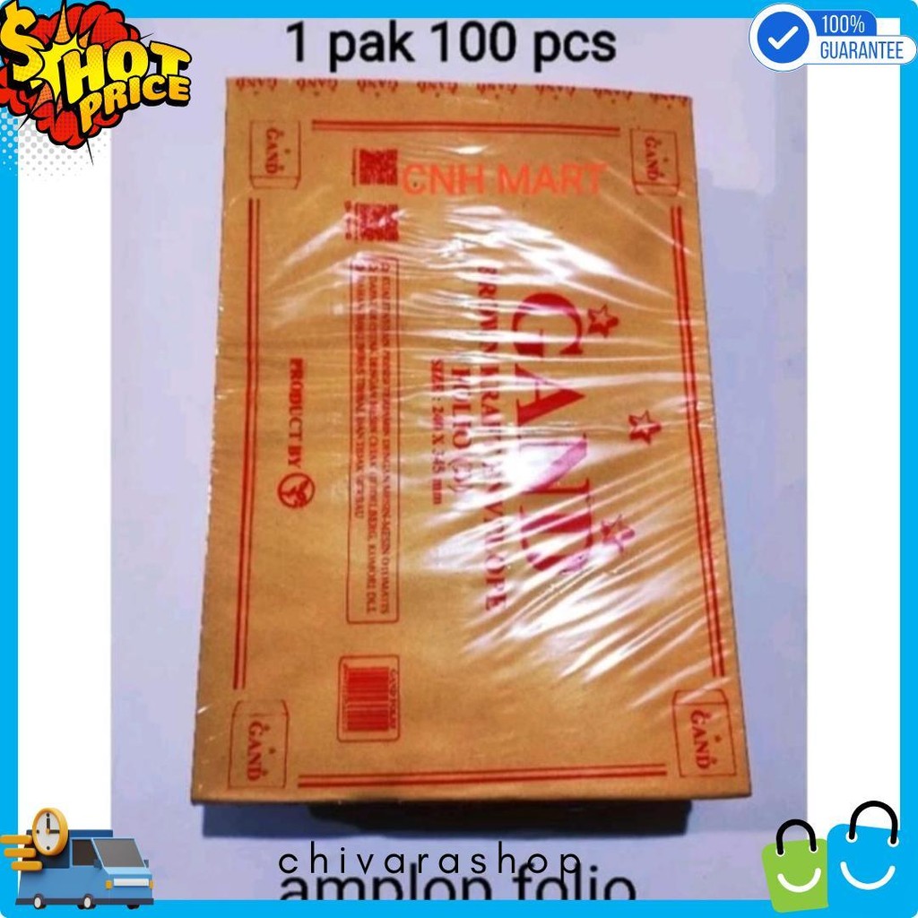 

Amplop Coklat Folio F4 24 Cm X 34.5 Cm Isi 100 Lembar Diskon