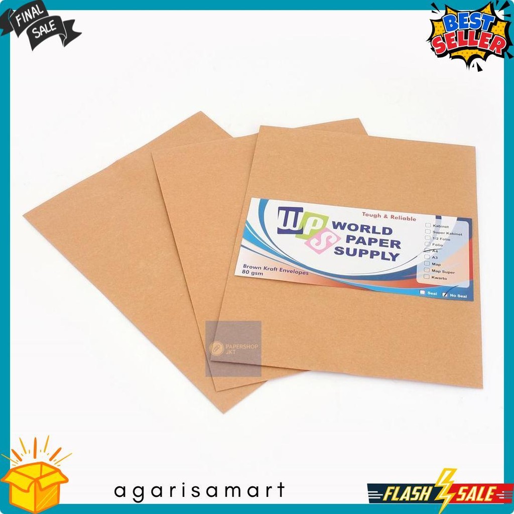 

Wps - Amplop Coklat Ukuran A4 ( 30 X 22 Cm ) - Pack Terlengkap Dan Termurah