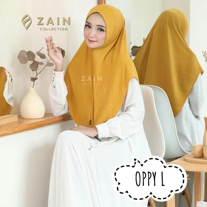 ZAIN - Hijab OPPY Plisket L Best Seller Kerudung Bergo instan Nyaman Muslim Instan