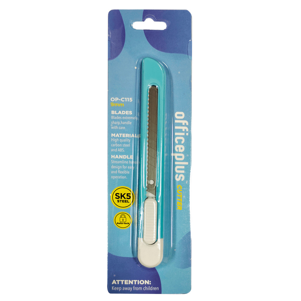

Gramedia Pettarani - Officeplus - Cutter Slim Bahan Plastik 9 mm Warna Biru