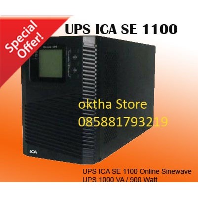 NEW UPS ICA SE 1100 Online Sinewave UPS 1000 VA / 900 Watt PT308