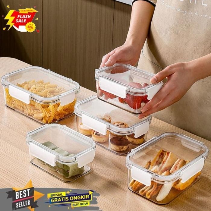 PROMO TSM FOOD CONTAINER AKRILIK | KOTAK PENYIMPANAN MAKANAN | ACRYLIC ORGANIZER | TEMPAT PENYIMPANA