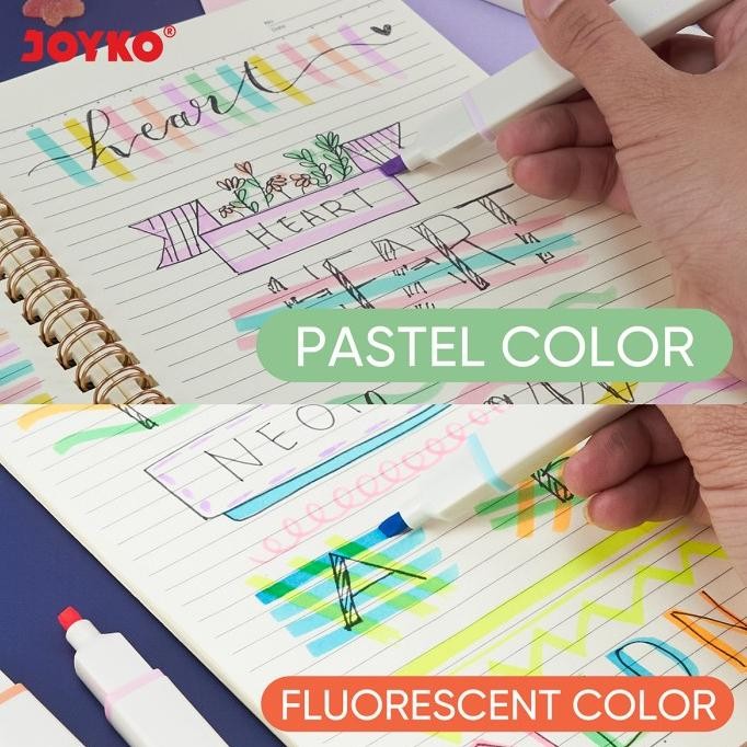 

Penanda Berwarna Highlighter Joyko HL-72FRN ~ 72PTL 6 Warna