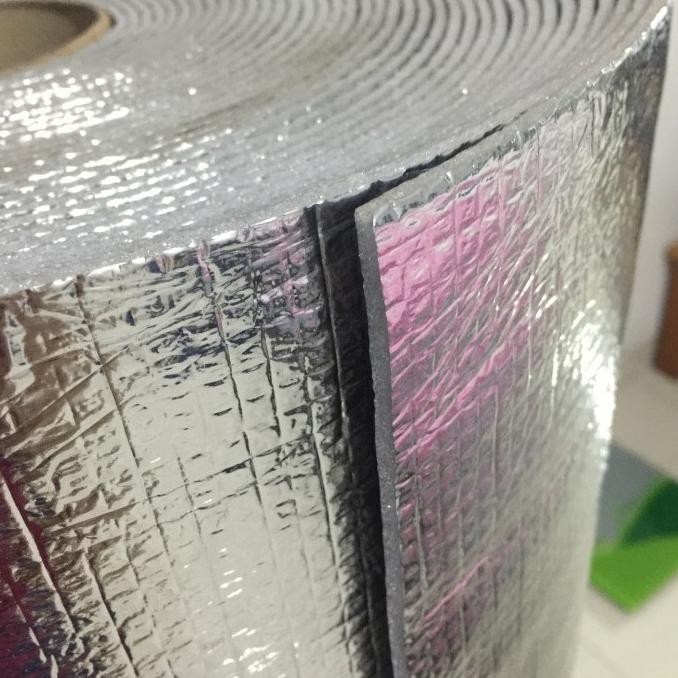 ALUMINIUM FOIL FOAM 4MM PEREDAM PANAS SUARA ATAP ROLL 25 METER