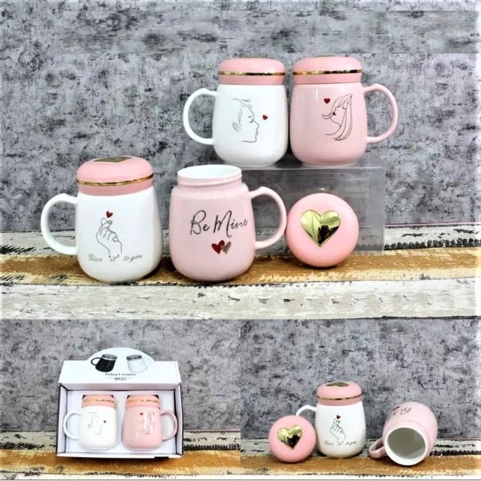 MUG KERAMIK COUPLE / GELAS COUPLE / HADIAH LUCU / HADIAH COUPLE LOVE
