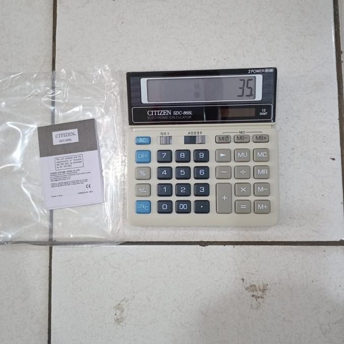 

Terlaris Original Calculator Citizen Sdc-868L/Kalkulator Desktop Meja Kantor. Ready Stok