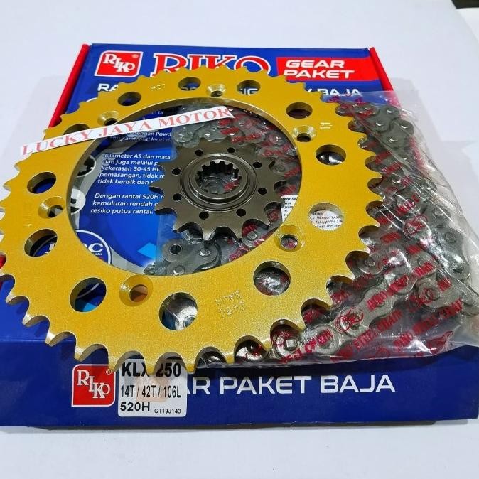 GEARSET GIRSET GEAR SET GIR SET CHAINKIT RANTAI KLX 250 KLX250 ORIGINAL DAN TERPERCAYA