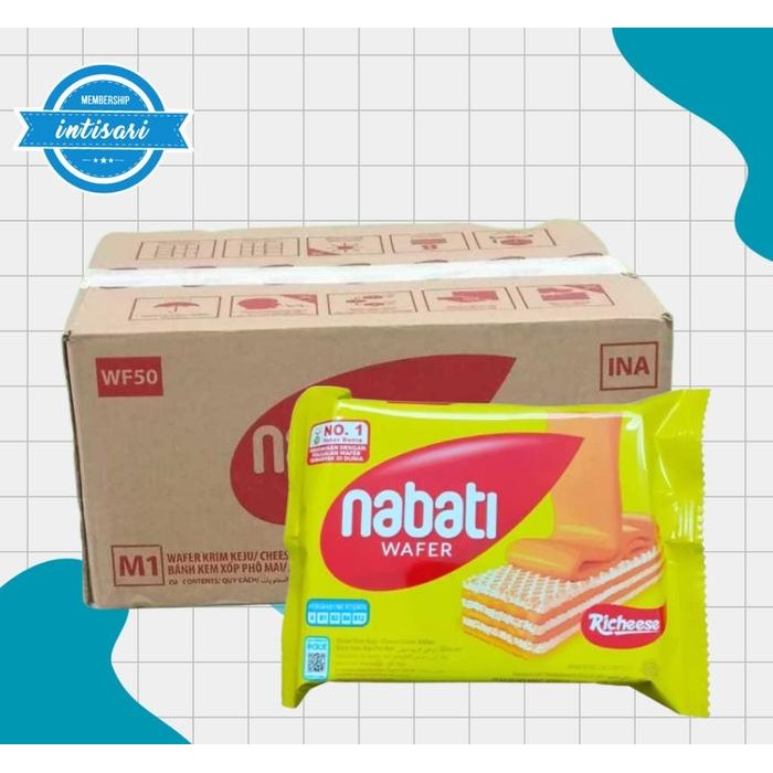 

NABATI WAFER 1 DUS COKLAT/KEJU 43G ISI 60 PCS HARGA ECER 2000