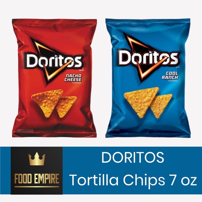 

DORITOS TORTILLA CHIPS 7 OZ NACHO CHEESE - COOL RANCH 198,4 GRAM