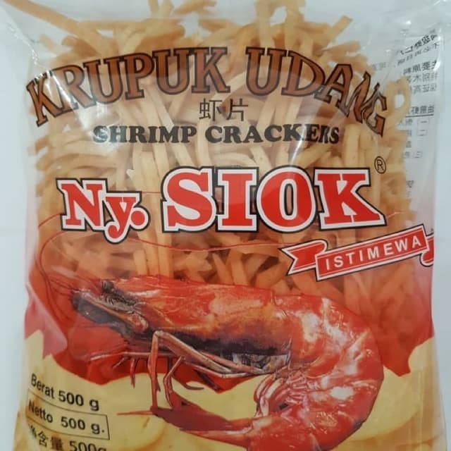 

KERUPUK UDANG STICK NY. SIOK / NETTO - 500 GRAM