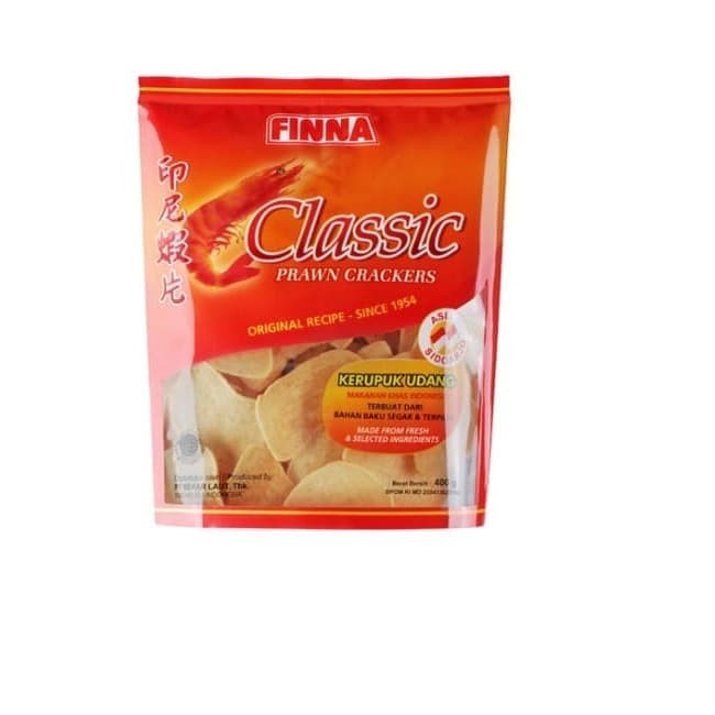 

KERUPUK UDANG KLASIK FINNA KERUPUK UDANG CLASSIC PRAWN CRACKERS 400