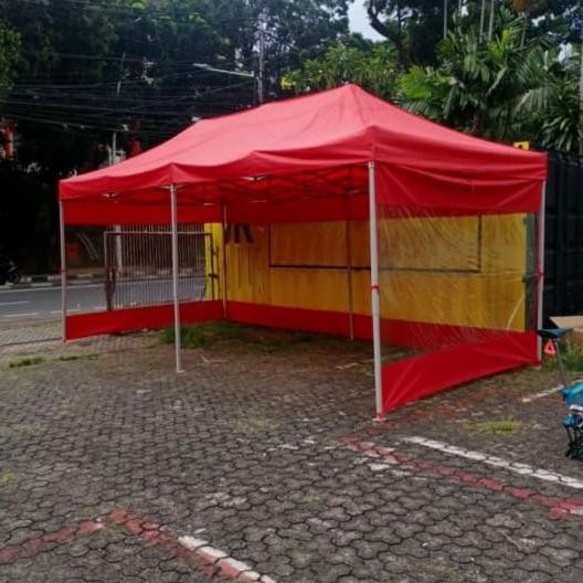 tenda lipat premium uk 3x6 full dinding 3 sisi Terlaris