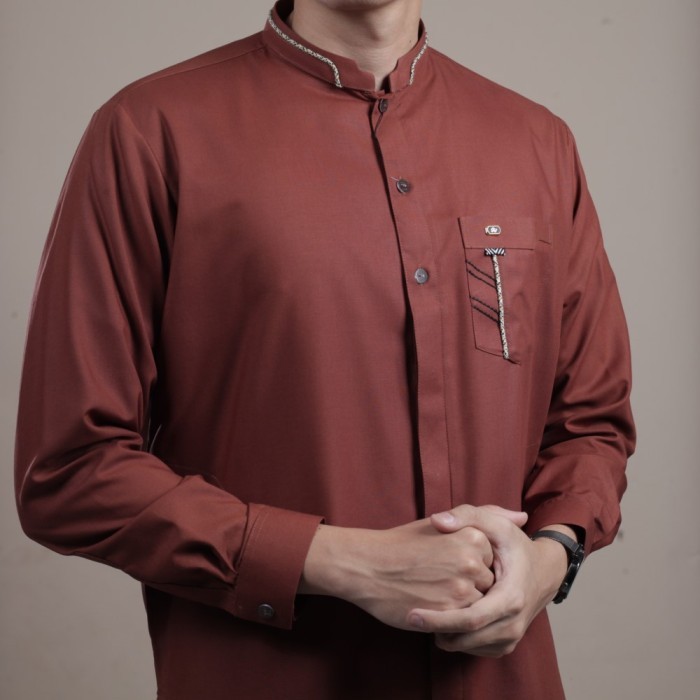 Qori Apparel Baju Koko Casual Nu'Man (Lengan Panjang) Num-2 Terbaru Best Quality Asli 100% Original