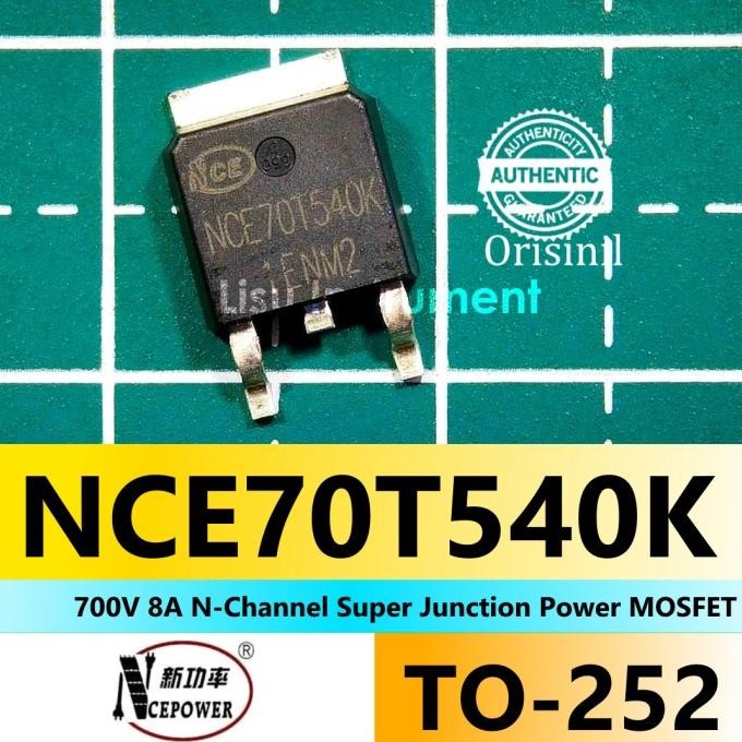 Murah NCE70T540K 700V 8A N-Channel Super Junction Power MOSFET  TO-252 NCE ORIGINAL lisu992 Ayo Beli