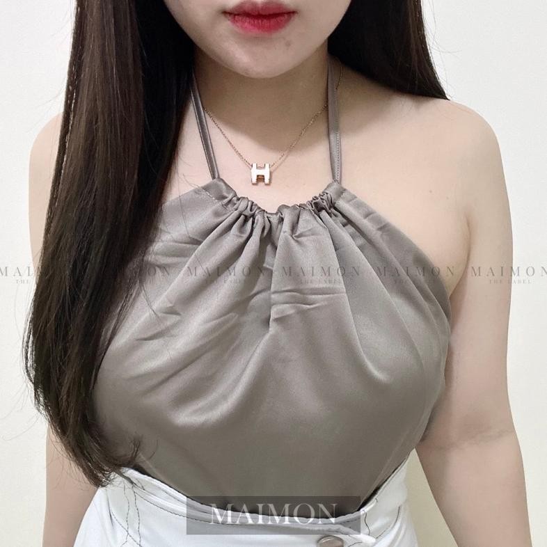 Silky Crossway Tank Top | Crop Tanktop Satin | Maimon Grosir