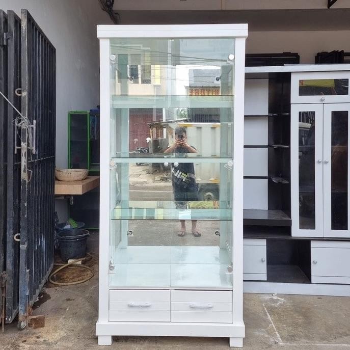 Promo Pajangan Kaca 2 Pintu / Lemari Display / Showcase / Lemari Tas