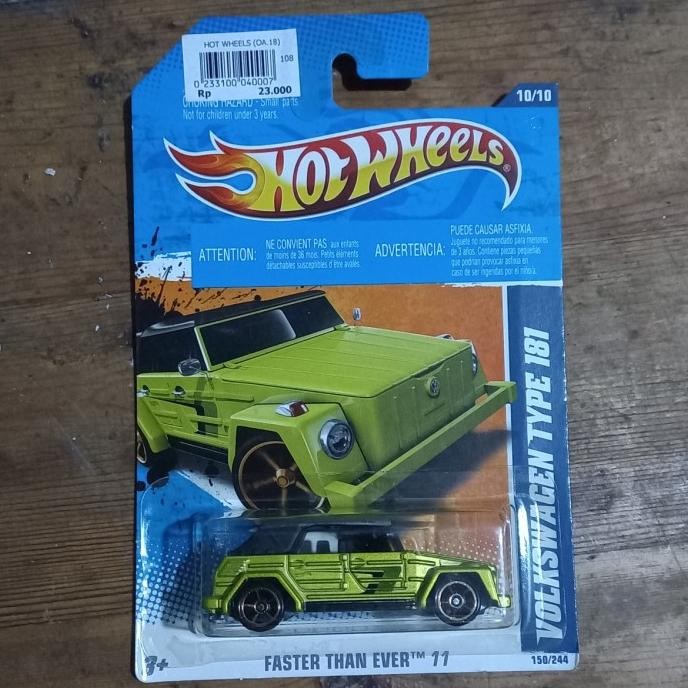 READY HOT WHEELS VOLKSWAGEN TYPE 181 REG