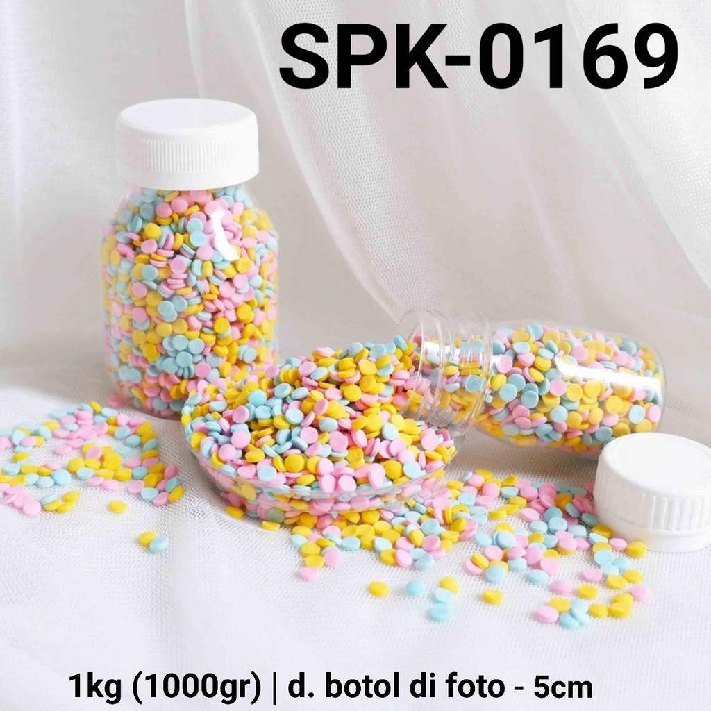 

SPK-0169 Sprinkles sprinkle springkel 1000gr 1kg confetti bulat pastel (SPRINKLES)